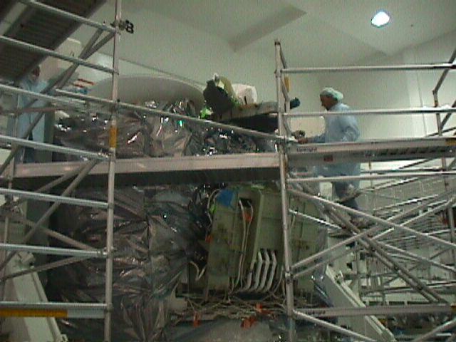 The truss assembly with communications antenna