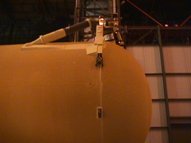 Attachment point for the fuel tank