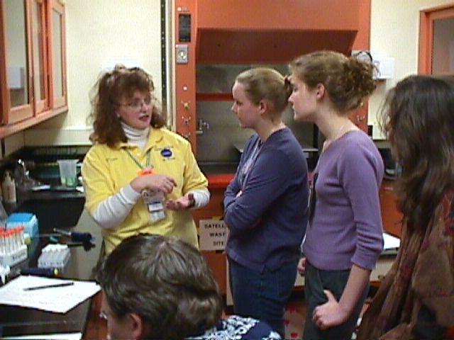 Anna demonstrating the procedure
