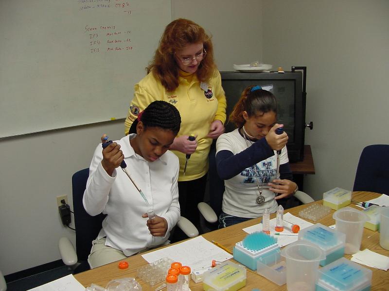 Rebecca Nesmith and Kira C. from Terry Parker work with Anna