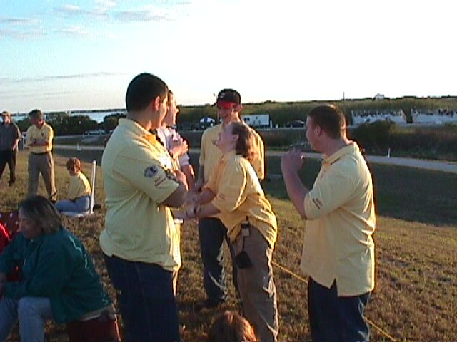 Katie Cauthen and Scott Ogden with Terry Parker students Kyle, Joseph, and Matt