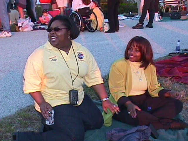 Felicia Ewing and Denise Riggins getting aquainted prior to the launc