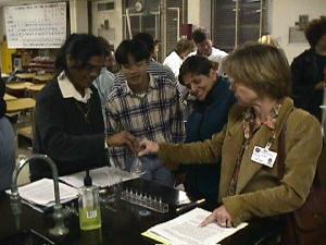 UNF students preparing the protein solution