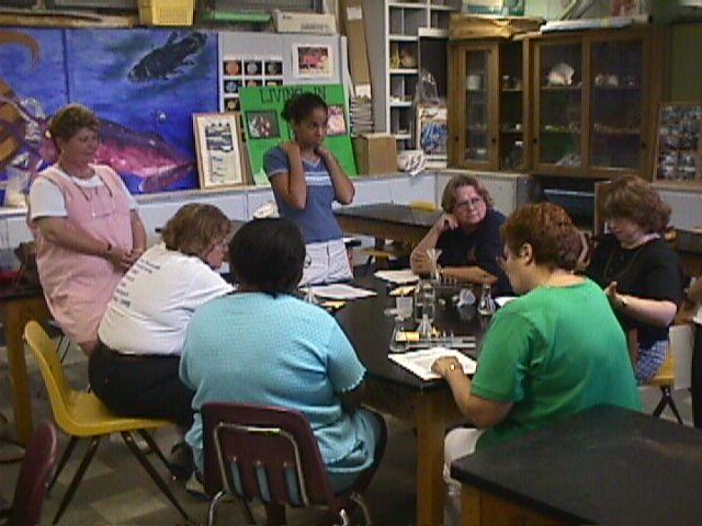 TP student, Leticia O., conducting the lab activity